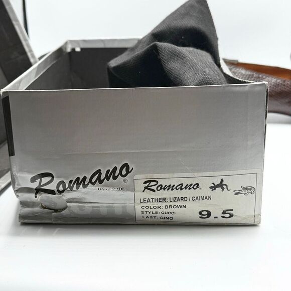 Romano Exotic Alligator Leather Brown Handmade in Mexico Dark Brown Loafers Styl main image 10